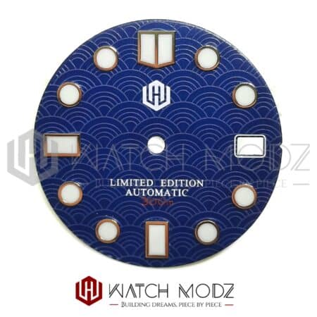 NH35 Dial: Blue Seigaiha