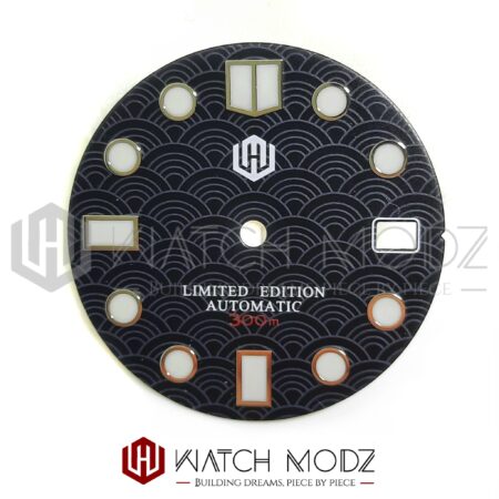 NH35 Dial: Black Seigaiha