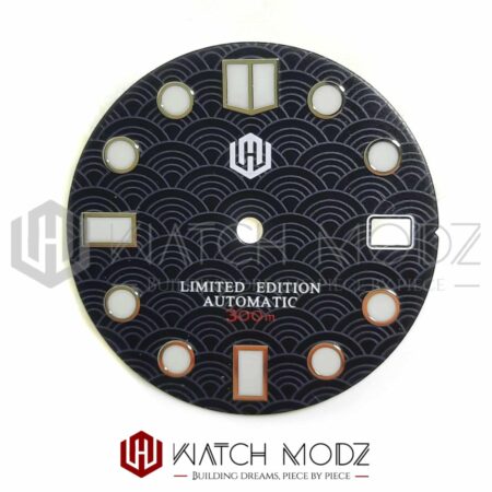 NH35 Dial: Black Seigaiha