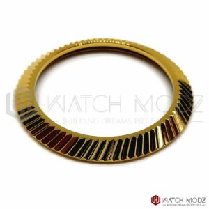 seiko skx007 bezel diagonal fluted gold