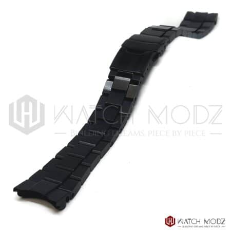 seiko samurai bracelet brushed black oyster
