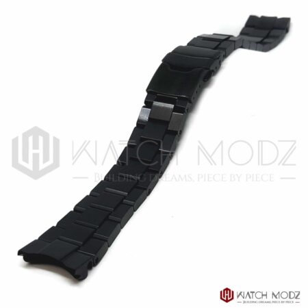 seiko samurai bracelet brushed black oyster