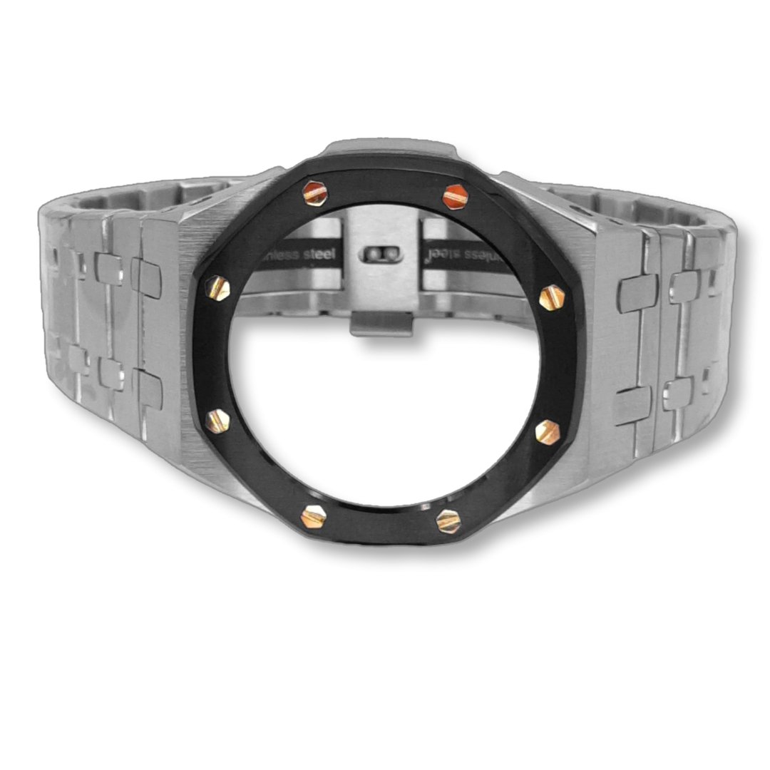 GA-2100 "Casioak": Black Bezel Gold Screws