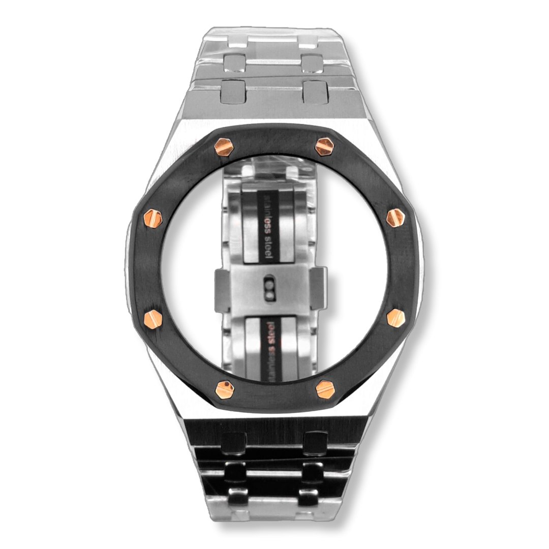GA-2100 "Casioak": Black Bezel Gold Screws