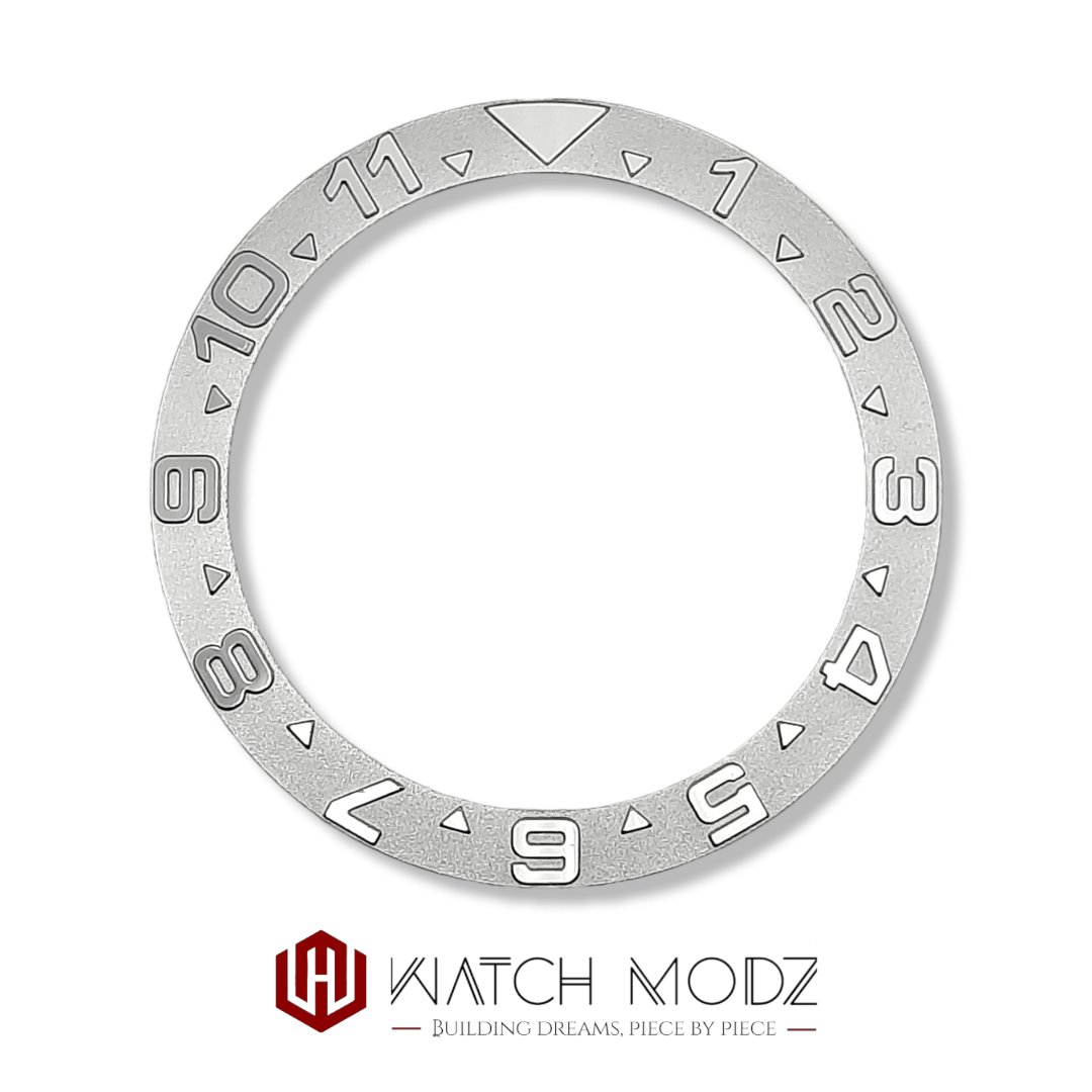 SKX007 Bezel Insert: Silver Yachtmaster Dual Time