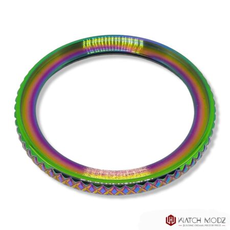 SKX007 Bezel: Polished Chameleon Wide Knurled