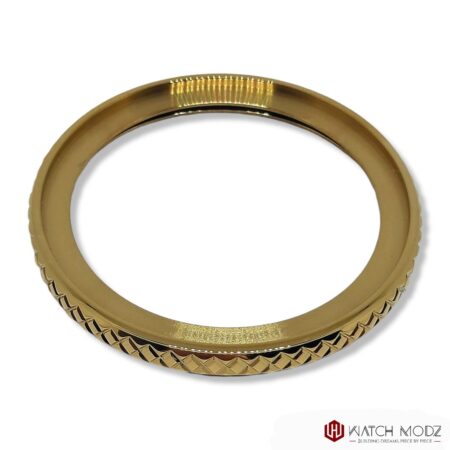 SKX007 Bezel: Polished Gold Wide Knurled