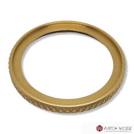 SKX007 Bezel: Sandblasted Gold Wide Knurled