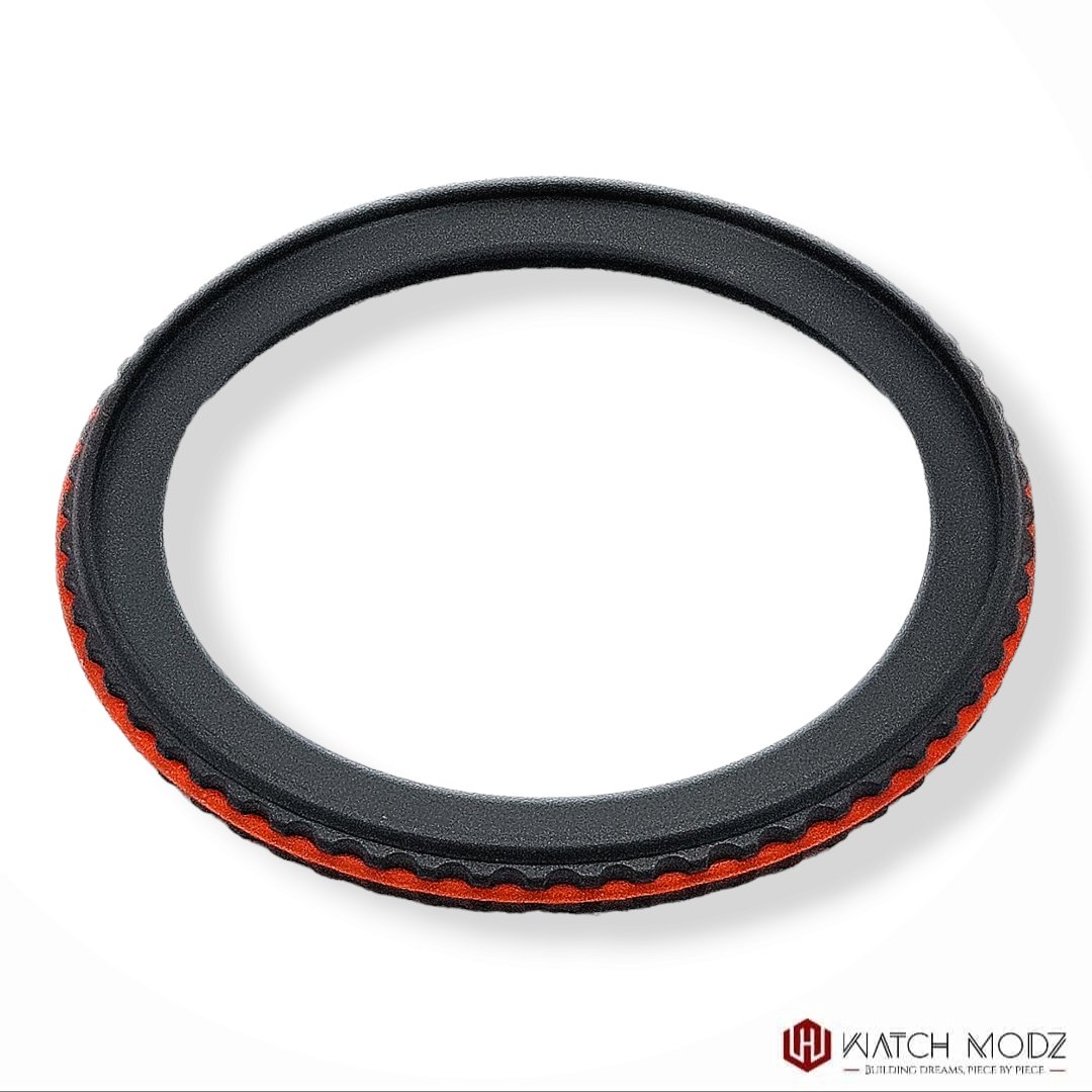 SKX007 Bezel: Matte Black Red Grip